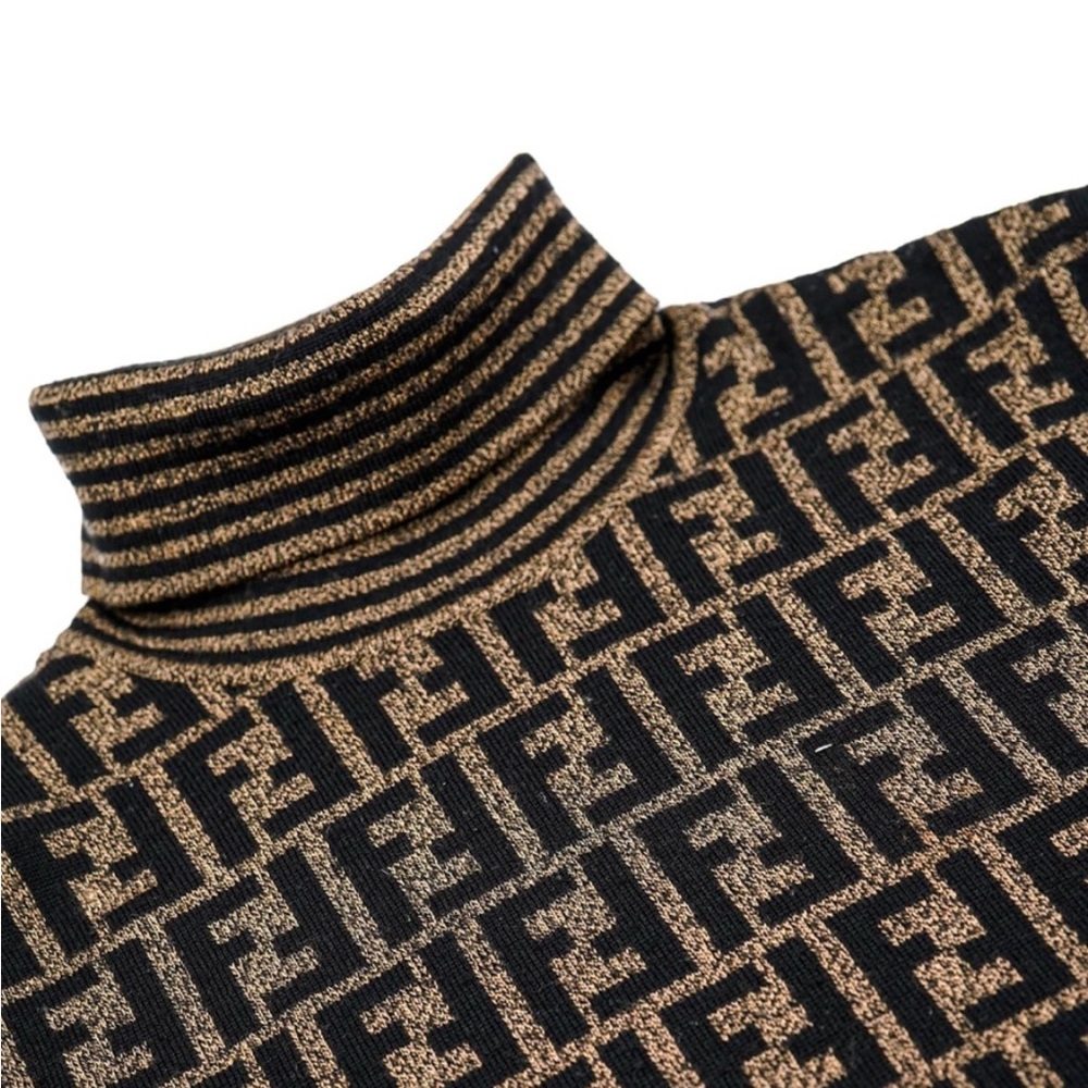 Authentic Fendi vintage Zucca monogram turtleneck sweater